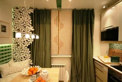 Curtains for the kitchen in a modern style two-tone photo windows