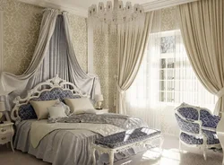 Curtain design for bedroom in classic style