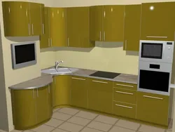 Дизайн кухни с коробом 9
