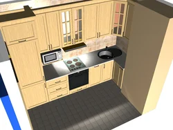 Дизайн кухни с коробом 9