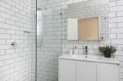 White grout in the bathroom photo