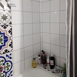 Белая затирка в ванной фото