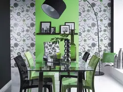 How to wallpaper in the kitchen design with pictures