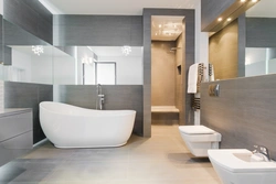 Photo Placement Of A Bathtub In A Bathroom