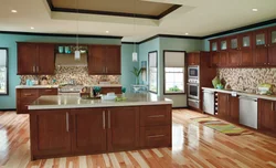Walnut kitchen interior photos