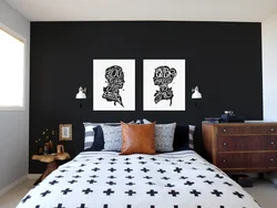 Posters for bedroom interior on the wall