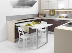 Kitchen design pull out table