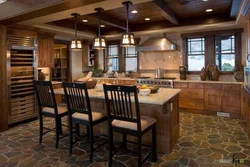 Design Kitchen Dining Room In A Country House Design Photo