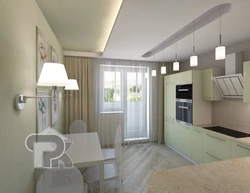 Design Of A One-Room Apartment With A Loggia In The Kitchen