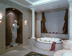 Бағаналы фотосуреті бар ванна