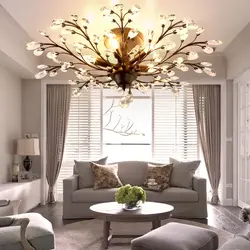 Beautiful chandeliers for the living room in a modern style photo