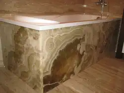 Finishing The Bathroom With Flexible Stone Photo