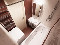 Design of separate bathroom and toilet in a panel house