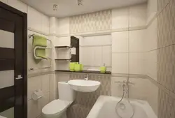 Panel evində ayrı hamam və tualetin dizaynı