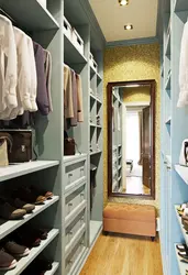 Interior design of a dressing room in an apartment