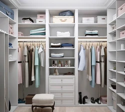 Interior design of a dressing room in an apartment