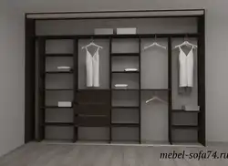 Sliding wardrobes in the hallway photo inside 60 cm