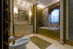Bathroom Design White And Gold