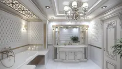 Дизайн Ванной Комнаты Белая С Золотом