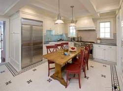 Floor tiles living room kitchen design