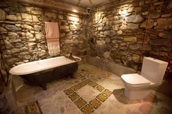 Artificial Stone In The Bathroom Interior Photo