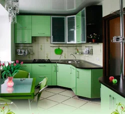 Kitchens 9 sq m all photos green