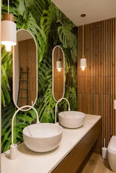Bathroom design in eco style