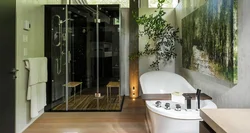 Ванная комната дизайн в стиле эко стиле