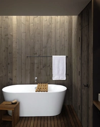 Bathroom Design With Wood Panels