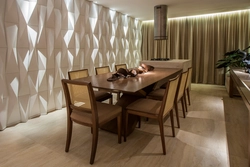 3D panels in the kitchen interior