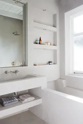 Shelves in the bathroom photo bathroom design