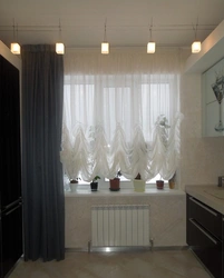 Beautiful curtains for the kitchen long photos