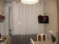 Красивые шторы для кухни длинные фото