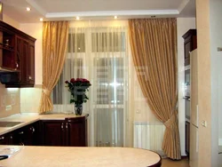 Beautiful curtains for the kitchen long photos