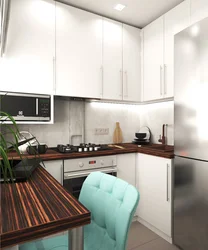 Kitchen Design In A Panel House For A One-Room Apartment