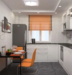 Bir otaqlı mənzil üçün panel evində mətbəx dizaynı