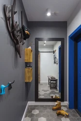 Hallway in blue tones photo