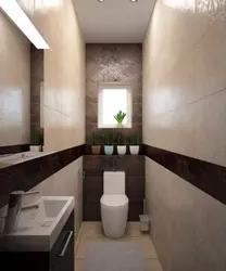 Interior of a small toilet photo in an apartment separate from the bathtub