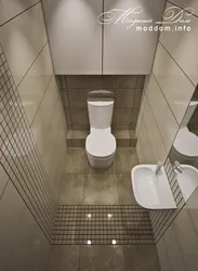 Інтэр'ер туалета маленькага фота ў кватэры паасобны ад ванны