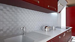 Kitchen apron made of tiles design 2023