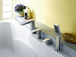 Дизайн смесителей для ванны в интерьере