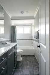 Long bathtub with toilet design
