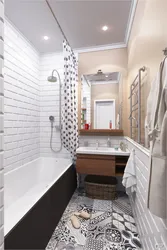 Renovation bath tiles design photo small