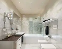 Дызайн прастакутнай ванны ў доме