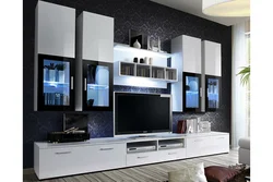 Furniture Wall In The Living Room In A Modern Style Inexpensive Photo