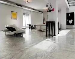 White Tiles In The Living Room Interior Photo