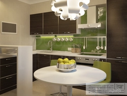 Photo kitchen in brown-green tones photo