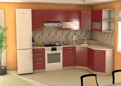 Убудаваныя кухонныя гарнітуры для маленькай кухні кутнія фота