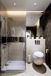 Bathroom With Shower And Toilet Design