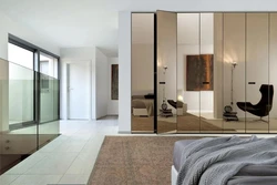 Bedroom wardrobe design with mirror